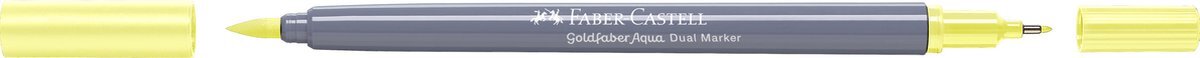 Faber-Castell - Duo aquarelmarker Goldfaber - licht geel glanzend 104 - brush / 0,4mm - FC-164604