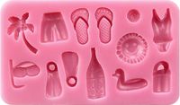 Moule en silicone pour vacances d'été à la plage Rose
