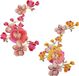 Appliqués en tissu 2 pièces - Patchs brodés - Fleurs décoratives - 60x34cm - Durable - Décoration personnelle - Patchs à broder