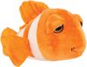 Suki Gifts pluche clownvis knuffeldier - cute eyes - oranje - 25 cm