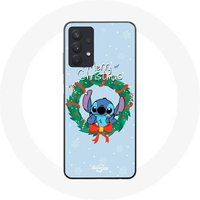 Samsung Galaxy A32 4G Hoesje Stitch sneeuw vrolijk kerstfeest blauw