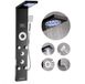 Merkloos Douchepaneel - Douchekolom 6-in-1 - Regendouchekop met LED-verlichting - 5 Bodyjets - 134,5 cm - Geborsteld RVS - Wandmontage