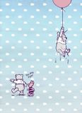 Komar Fotobehang Disney - Winnie the Pooh - Piglet - Komar - Papier - 1.84 m x 2.54 m - Blauw