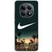 Nike Hoesje voor Xiaomi Redmi Note 15 5G Nike-logo achtergrond Californische palmbomen bij nacht Maniacase