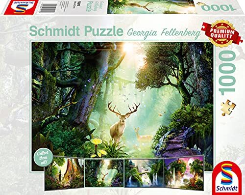 Schmidt Spiele Georgia Fellenberg, Hert in het bos, 1000 stukjes, kleurrijk