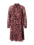 COMMA Jurk bourgogne / zwart / offwhite