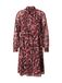 COMMA Robe bordeaux / noir / blanc cassé