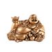 Lachineuse Lange Lachende Grote Boeddha Beeldje - Gouden Hars Standbeeld 14 cm