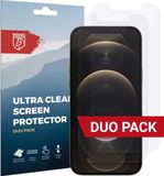 Rosso Screen Protector Ultra Clear Duo Pack Geschikt voor Apple iPhone 12 Pro Max