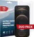 Rosso Screen Protector Ultra Clear Duo Pack Geschikt voor Apple iPhone 12 Pro Max
