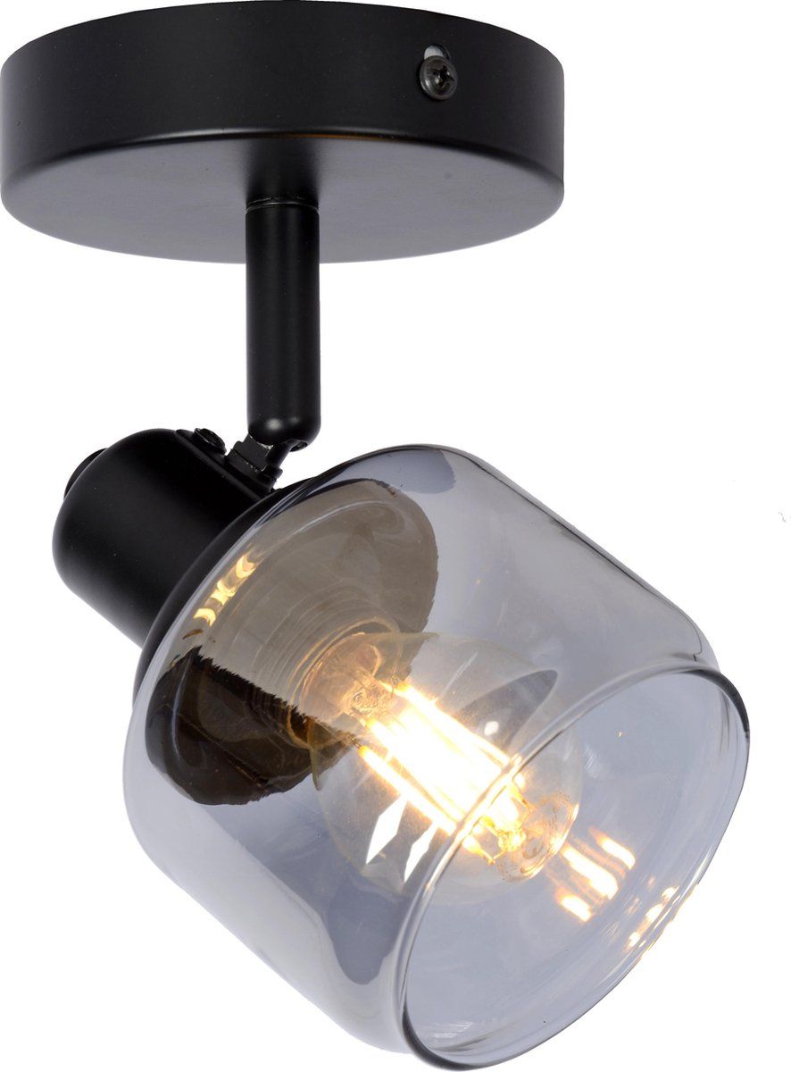 Lucide BJORN Wandspot - 1xE14 - Zwart - Metaal