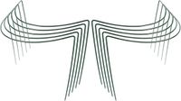 Novatool AMP 10 struiksteunen 100 cm hoog halfrond 40 cm groen metaal/staal