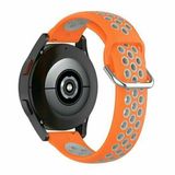 By Qubix Qubix Siliconen sportbandje met gesp - Oranje + grijs - geschikt voor Huawei Watch 5 - 46mm