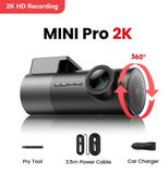 StarTech MINIPro Dashcam - 2K - WiFi - Spraakbesturing - Nachtzicht - 24-uurs parkeerbewaking - 64 GB SD-kaart