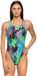 Mad Wave Mw Revolt Racing Maillot de compétition dos ouvert vert, bleu S Femme