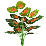AIVORIUY Kunstplanten Monstera Palm Boom Blad Real Touch Art Zijden Bloemen Tropisch Groen Grote Decoratie Kantoorplant Plastic Plant