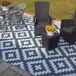 Valiant Waterdicht buitentapijt voor tuin, terras en terras, geometrisch grijs, 2,7 x 1,8 m