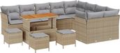 vidaXL Tuinbank Beige en Lichtgrijs