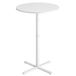 VASAGLE Table de bar, table de bistrot ronde, 60 x 60 x 104,5 cm | Petite table haute pour bar à domicile, salon et salle à manger, montage facile, Blanc neige, Collection BARNET LBT361W01