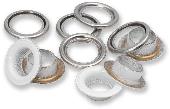 Prym Ringen met schijven 11mm wit 20st