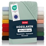 Blumtal Hoeslaken - Microfiber Hoeslakens - 90 x 200 x 30cm - Summer Green - Groen