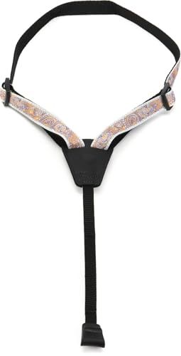 D'Addario Cradle Ukulele Strap - Paisley, Grijs/Oranje