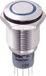 TRU COMPONENTS Vandalismebestendige druktoets 250 V/AC 3 A 2x aan/(aan) Moment Blauw RVS 1 stuk(s)
