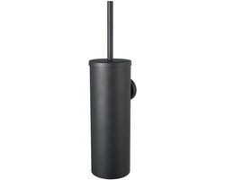 Haceka Kosmos Toiletborstelhouder - gesloten - wandmodel - mat zwart