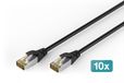 Digitus DK-1644-A-100-OD-10 Netwerkkabel Zwart 10 m Cat6a S/FTP Rond