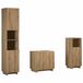vidaXL Badkamerkast - set - 3 - st - Artisan - eiken - Bewerkt - hout