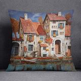 Bonamaison Decoratieve Kussenhoes, Kussensloop met Verborgen Ritssluiting, 45x45 cm, meerkleurig