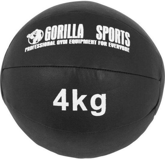 Gorilla Sports Medicijnbal - 4 kg - Zwart