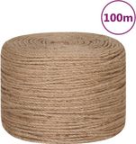 vidaXL Jute Touw - 100 m lang - 6 mm dik