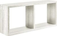 Homemania Morgana Wandrek, voor woonkamer, slaapkamer, kantoor, MDF, wit eiken, 70 x 30 x 15,5 cm