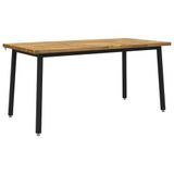 vidaXL Vierkante Eettafel 160 x 80 x 75 cm Massief Acaciahout Wit
