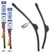 alca® Essuie-glace pour MITSUBISHI ECLIPSE Cabriolet 05.1999 - 03.2005, balai d'essuie-glace plat U-FLAT, design plat, pour bras en crochet, revêtement Nanographite