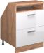 Vicco Rion meuble pour mur incliné – 60 x 81.6 cm avec 2 tiroirs, corps de meuble 60 cm de profondeur Blanc Laqué brillant