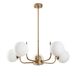 Opviq Elegante gouden kroonluchter, metalen behuizing, 69 cm diameter, hoogte 30-70 cm, 5 x E14 Max 40 W