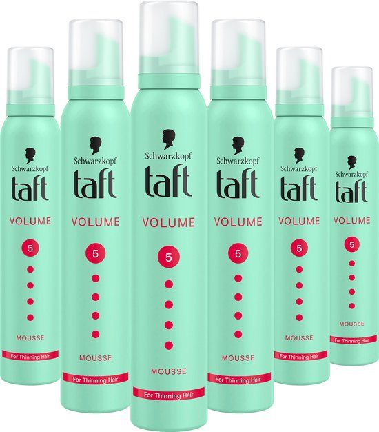 Taft Volume Mega Strong Styling Mousse - 6 x 200ml - Voordeelverpakking