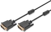 Digitus DVI-D 24+1-polige stekker, DVI-D 24+1-polige stekker 5.00 m Zwart