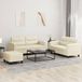 Maison Exclusive ensemble de canapé 3 pièces avec coussins, couleur crème, similicuir
