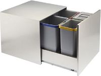 Elletipi INL424348A - Afvalscheidingsprullenbak - 40 Liter - Grijs - Kunststof