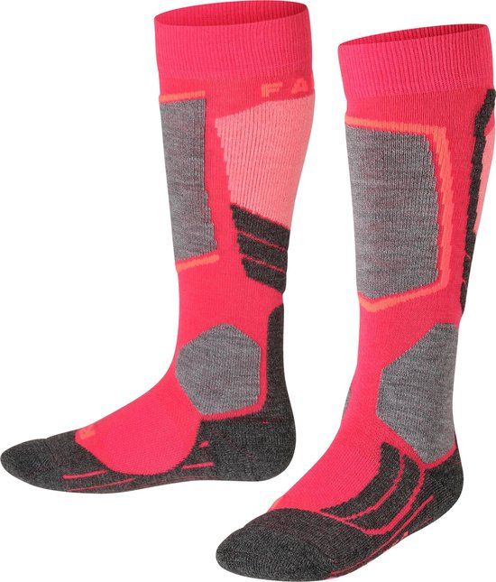 FALKE SK2 Ski Socks Anti Blister Kids Red - Size 27-30