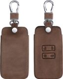 kwmobile Autosleutel Hoesje voor Renault 4-knops Smartkey (Keyless Go) - Donkerbruin