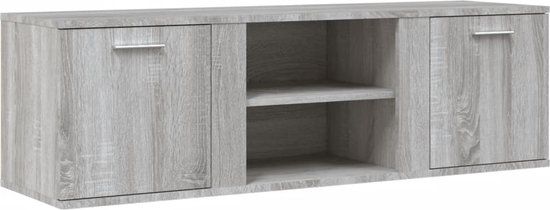 vidaXL Tv-meubel 120x34x37 cm bewerkt hout grijs sonoma eikenkleurig