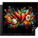 Plaque de protection contre les graffitis Induction Légume - Poivre - Ail - Tapis Pour Induction 57,6x51,6 cm
