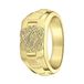 Lucardi Heren Gerecycled stalen goldplated ring surinaamse mattenklopper - Ring - Staal - Goudkleurig - 20 / 63 mm