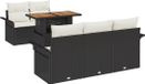 vidaXL Tuinbank Set 5-zits Zwart Polywood