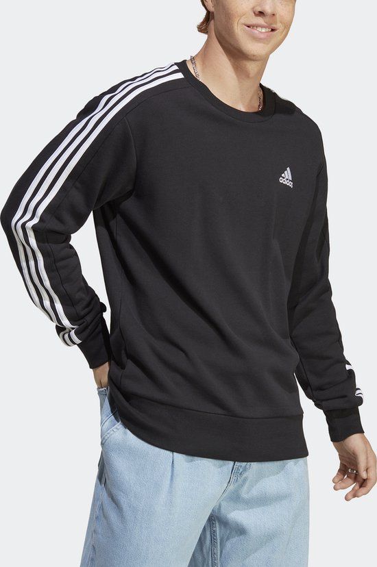adidas Sportswear Essentials French Terry 3-Stripes Sweatshirt - Men - Multicolor - L