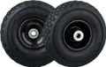 Merkloos Relaxdays Steekwagenwiel 3.00-4, set van 2, luchtbanden, stalen velg, 100 kg, zwart